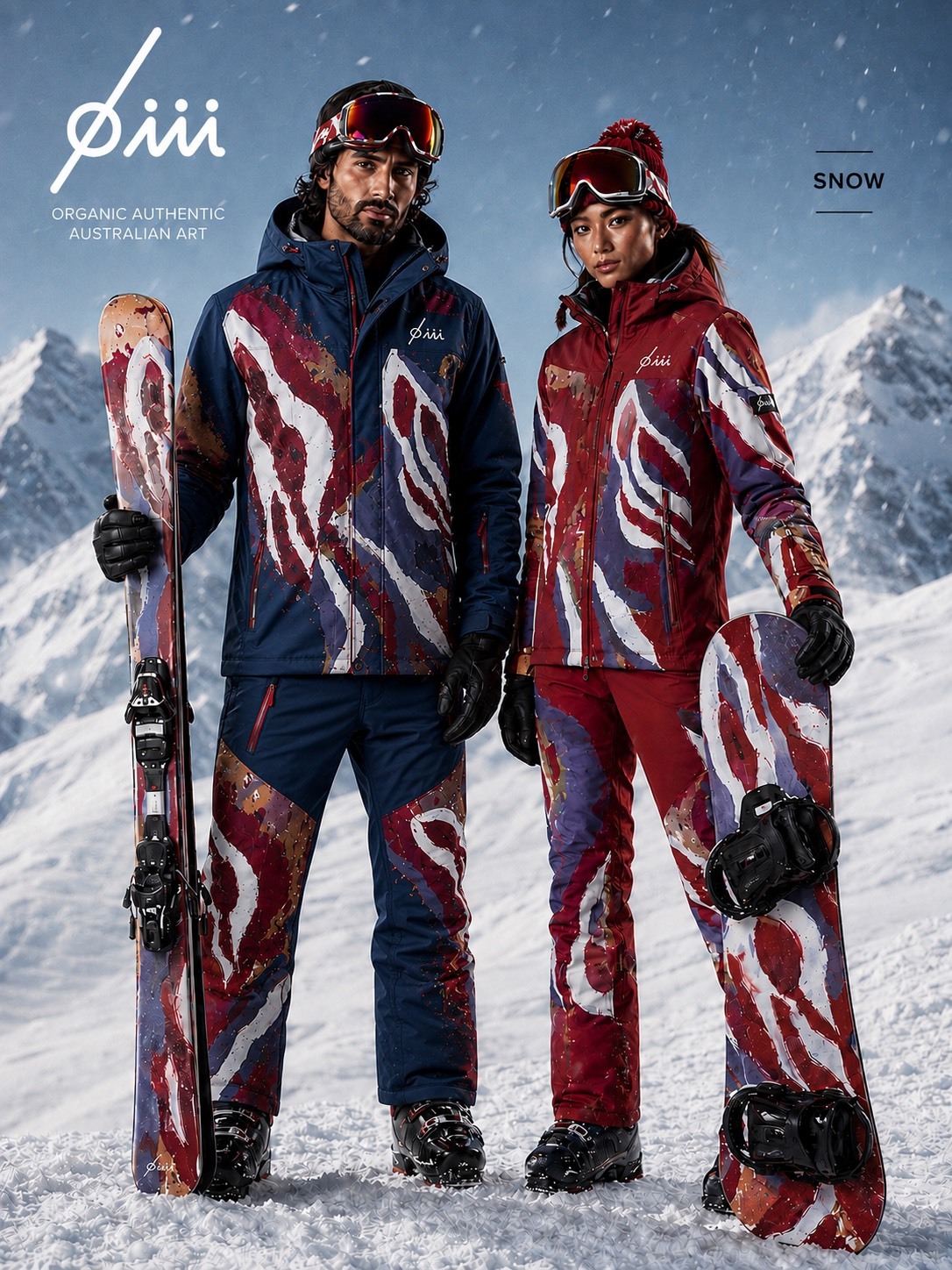 Crimson Flow snow collection